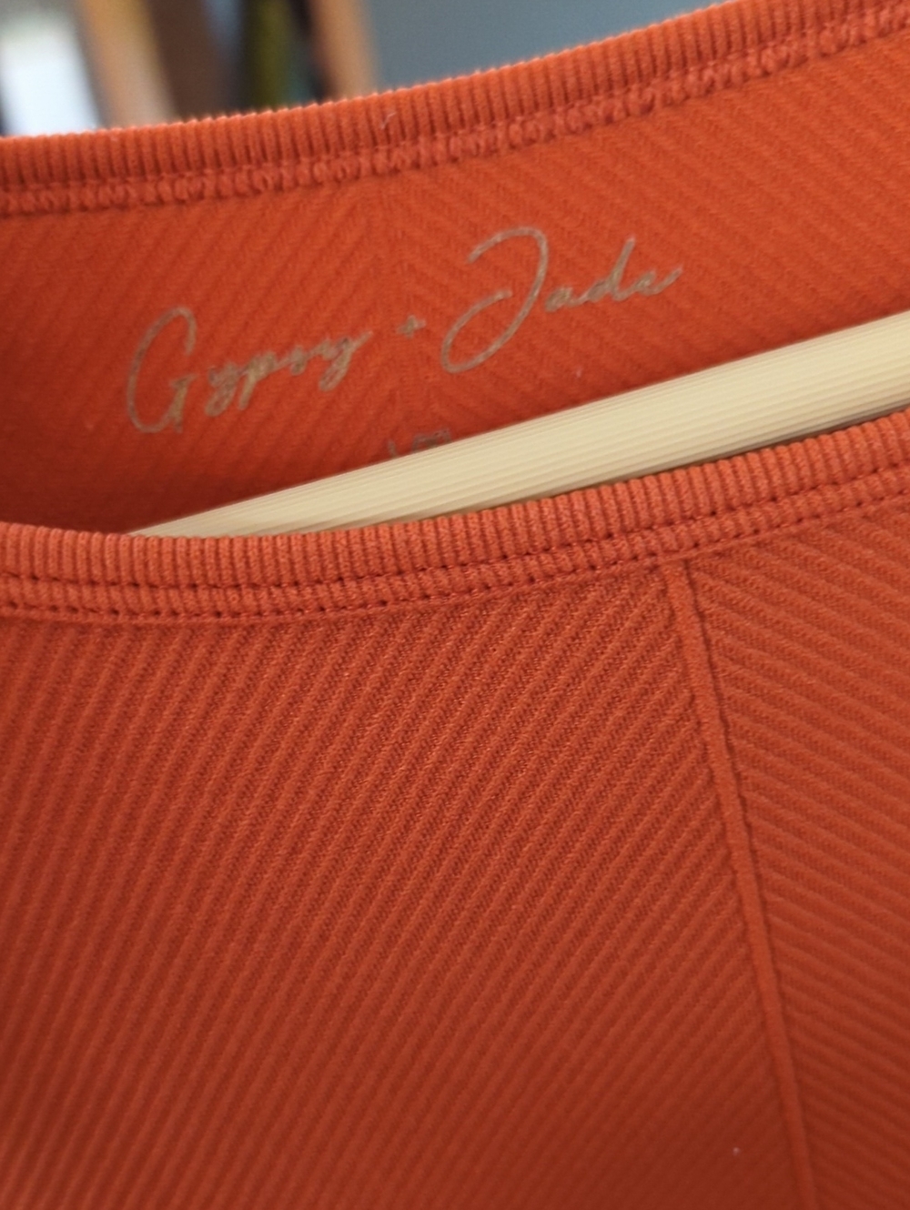 Gypsy + Jade Burnt Orange Ribbed Top